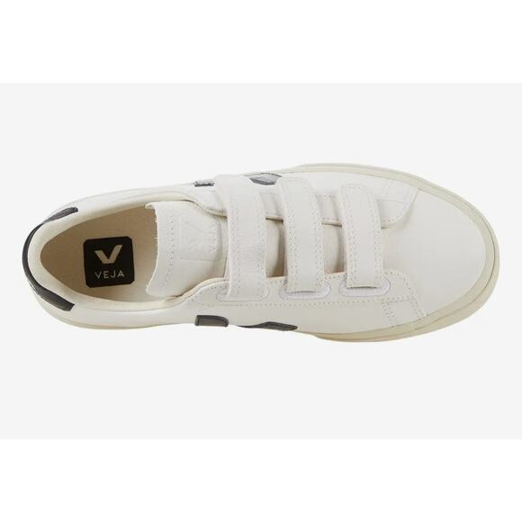 NEW VEJA Recife Logo Chromefree Leather Sneaker SZ Men 12 XTRA White/Black - Picture 2 of 7